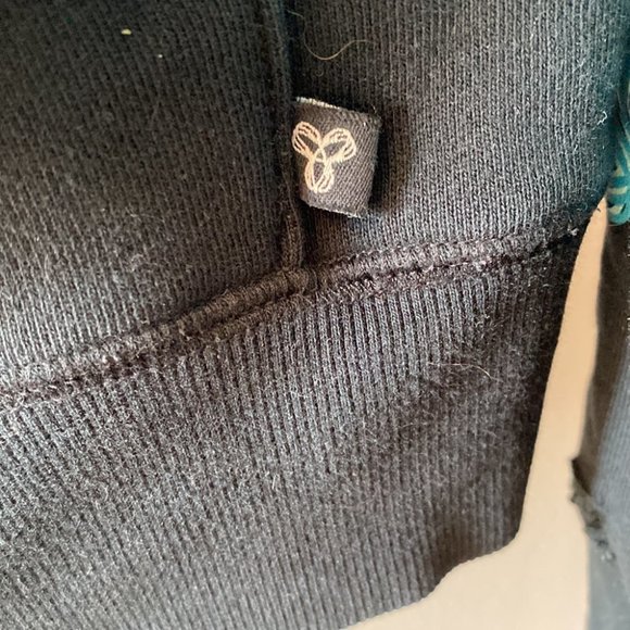 Aritzia TNA Black Multi Coloured Logo Zip Up Casual Hoodie - Picture 5 of 9